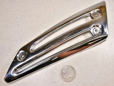 79 SUZUKI DS185 EXHAUST EXPANSION CHAMBER FRONT HEATSHIELD TRIM  - Image 1 of 4