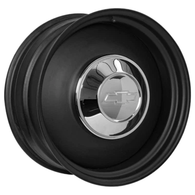 BOYD CODDINGTON Smoothie w/Chevy Cap 20X8 6X139.7 ET0 Satin Black (Qty of 1) - Image 1 of 3