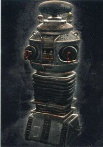 LOST IN SPACE ARCHIVES ROBBY ROBBIE ROBOT INSERT CARD R1 EMBOSSED FOIL INKWORKS - Picture 1 of 3