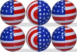 US Flag Golf Fullwrap Balls 6 Pack - Perfect Gift Idea! - Picture 1 of 3