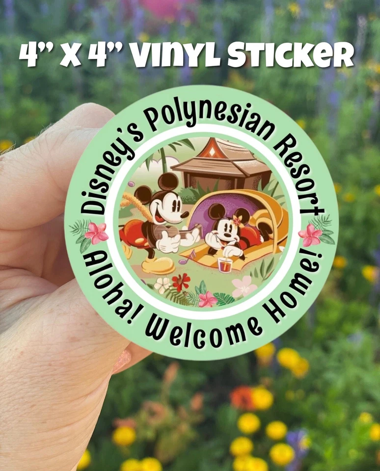 迪士尼波利尼西亚度假区阿罗哈欢迎家庭乙烯基贴纸贴花 — 第 1/1 张图片
