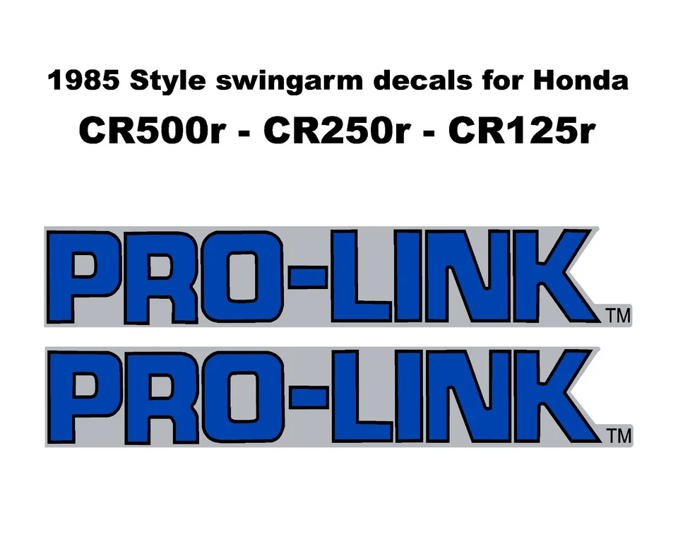 Juego de 4 calcomanías basculantes estilo Pro-link Honda CR125 CR250 CR500 Foto 1 de 1