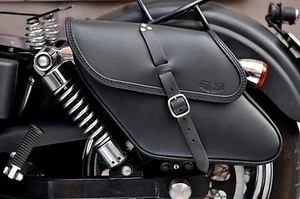 SADDLE BAGS LEFT&RIGHT SIDE FOR HARLEY DAVIDSON DYNA ENDSCUOIO ITALIAN QUALITY - Picture 1 of 14