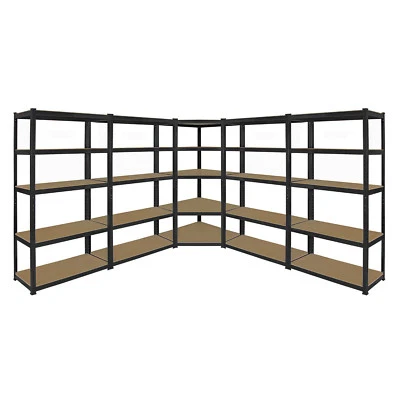 5 Tier Garage Shed Shelving Racking Kit 1 x Boltless Corner & 4 x Straight Shelf - Image 1 of 4