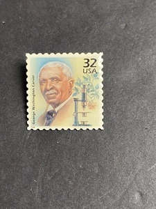 Vintage USPS George Washington Carver 32 Cent Postage Stamp Lapel Pin Scientist - Picture 1 of 3