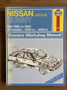 HAYNES MANUAL NISSAN / DATSUN SUNNY B11 SERIES 1982 to 1986 VGC - Picture 1 of 4