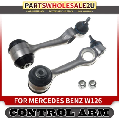 2 Front Upper Left & Right Control Arms for Mercedes Benz W126 300SE 350SD 380SE - Image 1 of 4