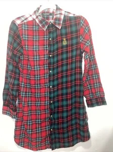 Camisa de franela a cuadros con retazos Lauren Ralph Lauren para mujer adulta talla S - Imagen 1 de 4