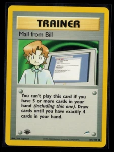 Correo de Bill 105/105 1a Edición Common Neo Destiny WOTC Pokémon JCC Casi Como Nuevo - Imagen 1 de 2