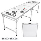 GoPong 8' Beer Pong Party Dry Erase Drinking Table Portable Indoor Outdoor Games
