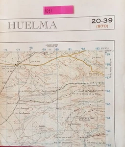 MAPA TOPOGRAFICO "HUELMA" 20-39 (970) ESCALA 1:50000 # 1691 - Imagen 1 de 1