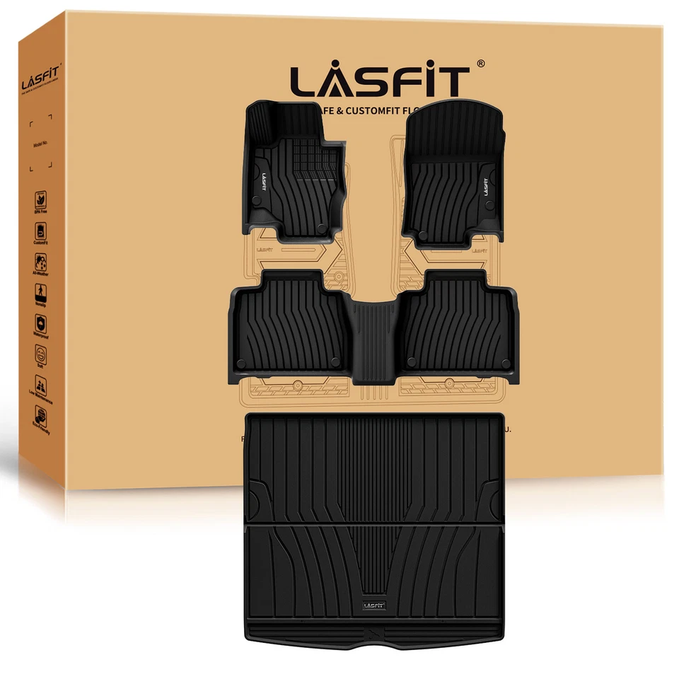 LASFIT Floor Mats for Mercedes Benz GLE350 GLE450 GLE580 2020-2025 SUV Cargo Mat - Image 1 of 4