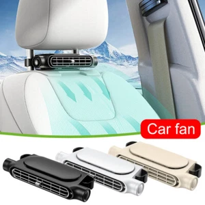 Mini ventilador de refrigeración portátil para respaldo de asiento montado en automóvil reposacabezas de 3 velocidades enfriador silencioso - Imagen 1 de 22