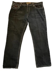 Laguna Beach Jeans Men’s 44X32 Fleur De Lis Skulls Studs Y2K Thick St - Picture 1 of 11