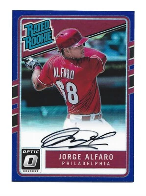 Autógrafo Jorge Alfaro/75 Philadelphia Phillies 2017 Panini Donruss Optic AUTO Foto 1 de 2