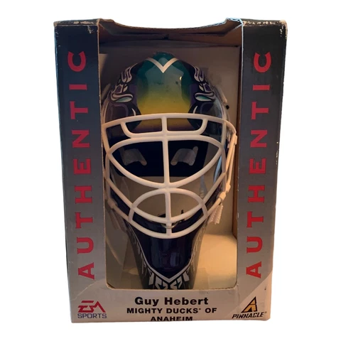 PINNACLE EA SPORTS GUY HERBERT MIGHTY DUCKS MINI GOALIE MASK ORIGINAL BOX NIB Cover