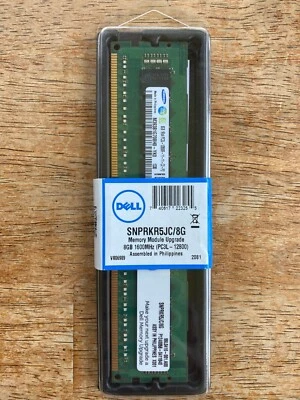 8GB SNPRKR5JC/8G A7134886 240-Pin DDR3L ECC RDIMM Server RAM Memory for Dell - Image 1 of 2