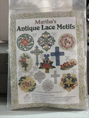 New /Sealed MARTHA PULLEN EMBROIDERY DESIGN CD ANTIQUE LACE MOTIFS - Image 1 of 4