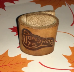 Scouts World Jamboree Woggle 1975 Nordjamb Leather Slide Norway - Foto 1 di 8