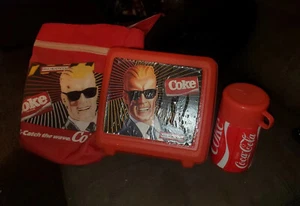 VIntage Max Headroom Coca-Cola Lunchbox Thermos & Cup,watch vintage coke bag lot - Picture 1 of 12