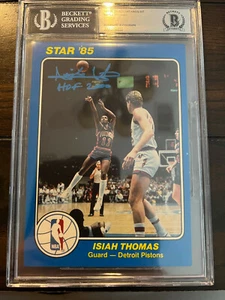 Isiah Thomas 1985 Star NBA COURT KINGS Auto Rookie RC 5X7 BAS Authentic RARE - Bild 1 von 3
