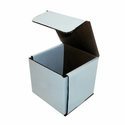 100 - 4x4x4 White Corrugated Shipping Mailer Packing Box Boxes - Image 1 of 3