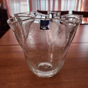 Leonardo wavy glass bubble vase 7" - Picture 1 of 6