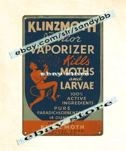 Insegna latta diavolo VAPORIZZATORE LINZMOTH anni 40 - Foto 1 di 4