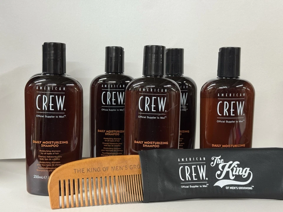 Paquete de 6 champúes hidratantes diarios American Crew 8,45 oz + cepillo Foto 1 de 4
