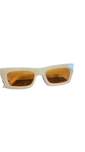 Urban Outfitters White Sunglasses With Orange Lense - Picture 1 of 3