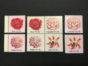 old stamps  USA  x  8  FLOWERS 1981  MNH - Picture 1 of 1