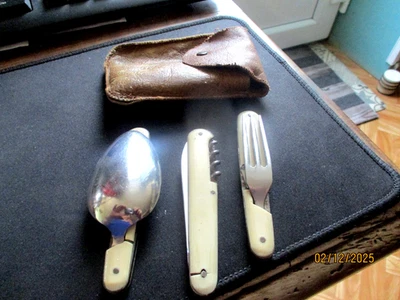 OBJETS DE POILUS /SERVICE PLIANT ANCIEN /ART POPULAIRE/MILITARIA - Photo 1/4