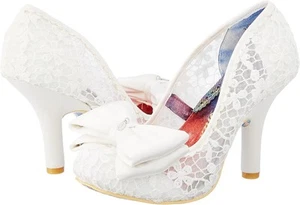 BNIB Irregular Choice Women's Bridal Mal E Deux Heel Shoes EU 43 Sissy Wedding - Picture 1 of 10
