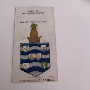 1910; Wills Cigarettes Card Arms Of British Empire Miss-cut Leeward Islands I - Bild 1 von 2