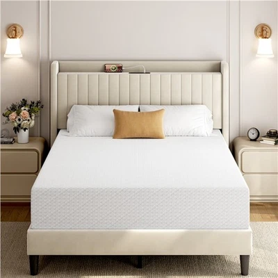 8" 10" 12" Gel Memory Foam Mattress Green Tea Mattress Full Queen Twin Size - Image 1 of 4