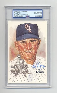 HERVORRAGENDE AL LOPEZ GEM MINT 10 PSA/DNA SIGNIERTE PEREZ STEELE POSTKARTE - Bild 1 von 1