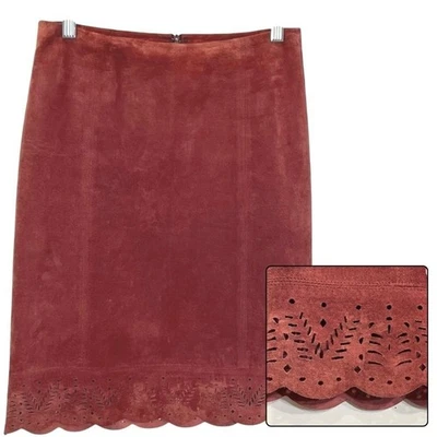 Falda Lavandería Gamuza Borgoña Mujeres 2 Festival Suroeste Vaquera Occidental Rodeo Foto 1 de 4