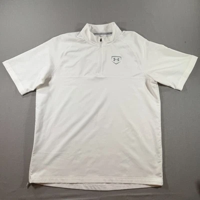 Under Armour Ultimate 短袖风衣男式大号白色棒球套衫 — 第 1/4 张图片