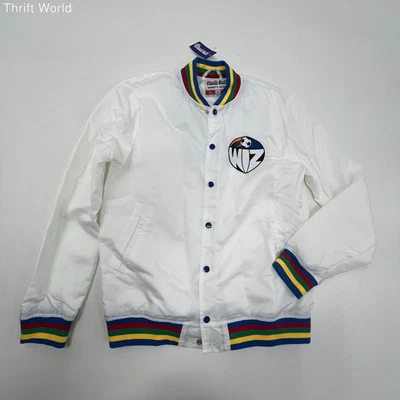 Chaqueta Universitaria Charlie Hustle Para Hombre NUEVA CON ETIQUETAS KC Wizards Blanca Retro MLS Fútbol Talla S Foto 1 de 4