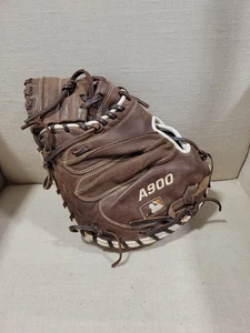 Gant de baseball marron foncé Wilson A900 Catcher's Mitt lancer main droite RHT - Photo 1/12
