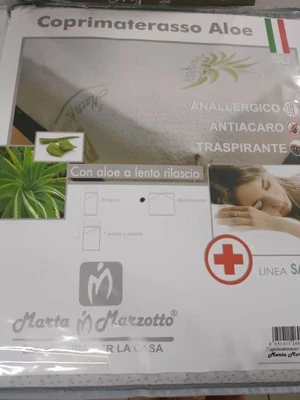 Coprimaterasso Matrimoniale Con Aloe Anallergico Antiacaro E Traspirante - Immagine 1 di 4