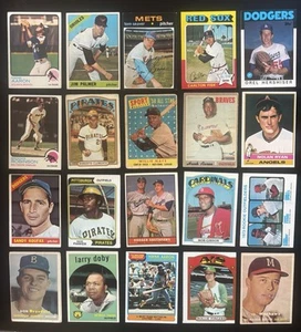 1957-1986 Topps HOF ROOKIE LOT (20) Mays Aaron Clemente Koufax Drysdale Rc Read - Picture 1 of 2