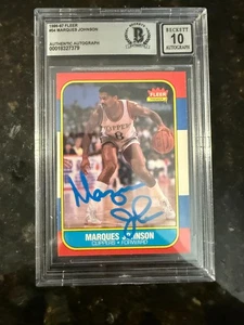 1986-87 Fleer Marques Johnson #54 BAS Beckett Authentic Signed - Picture 1 of 2