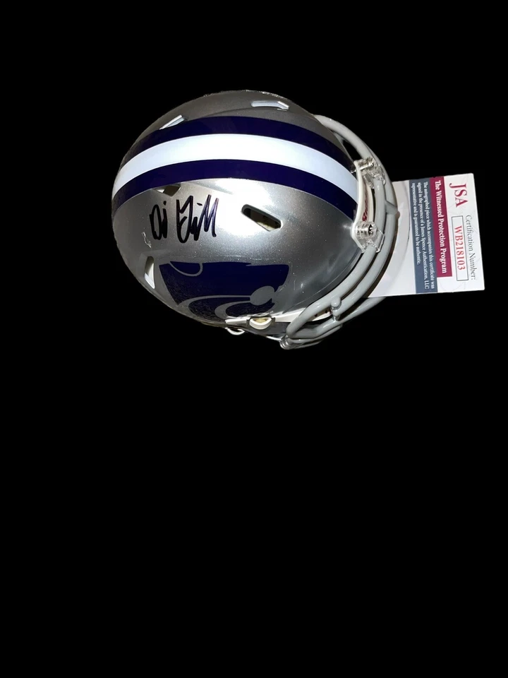DJ GIDDENS Signed Kansas State Wildcats Speed Mini Helmet RUNNING BACK HOT JSA - Image 1 of 1