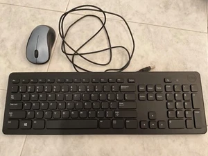 Dell Wired Keyboard & Logitech Wireless Mouse - Picture 1 of 7