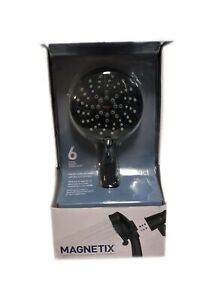 MOEN Attract w/ Magnetix 6-Spray 3.75 in. Single Shower Head Matte Black
