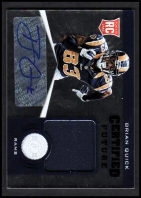 2012 Totally Certified Future Signature Materials Brian Quick PATCH AUTO 41/49 - Image 1 of 2