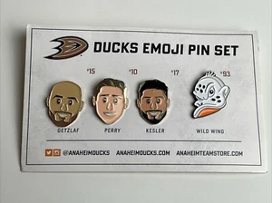Anaheim Ducks Emoji Pin Set Getzlaf Perry Kessler Wild Wing HTF - Picture 1 of 3