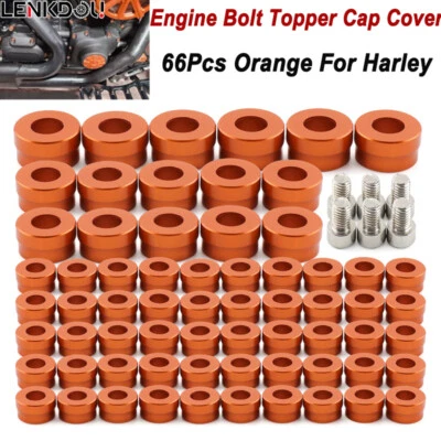 Engine Bolt Caps Cover For Harley Dyna Softail Sportster Touring Road King Glide - Image 1 of 4