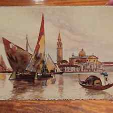 Vintage Postcard Island of San Giorgio Maggiore Venice Grand Canal Italy